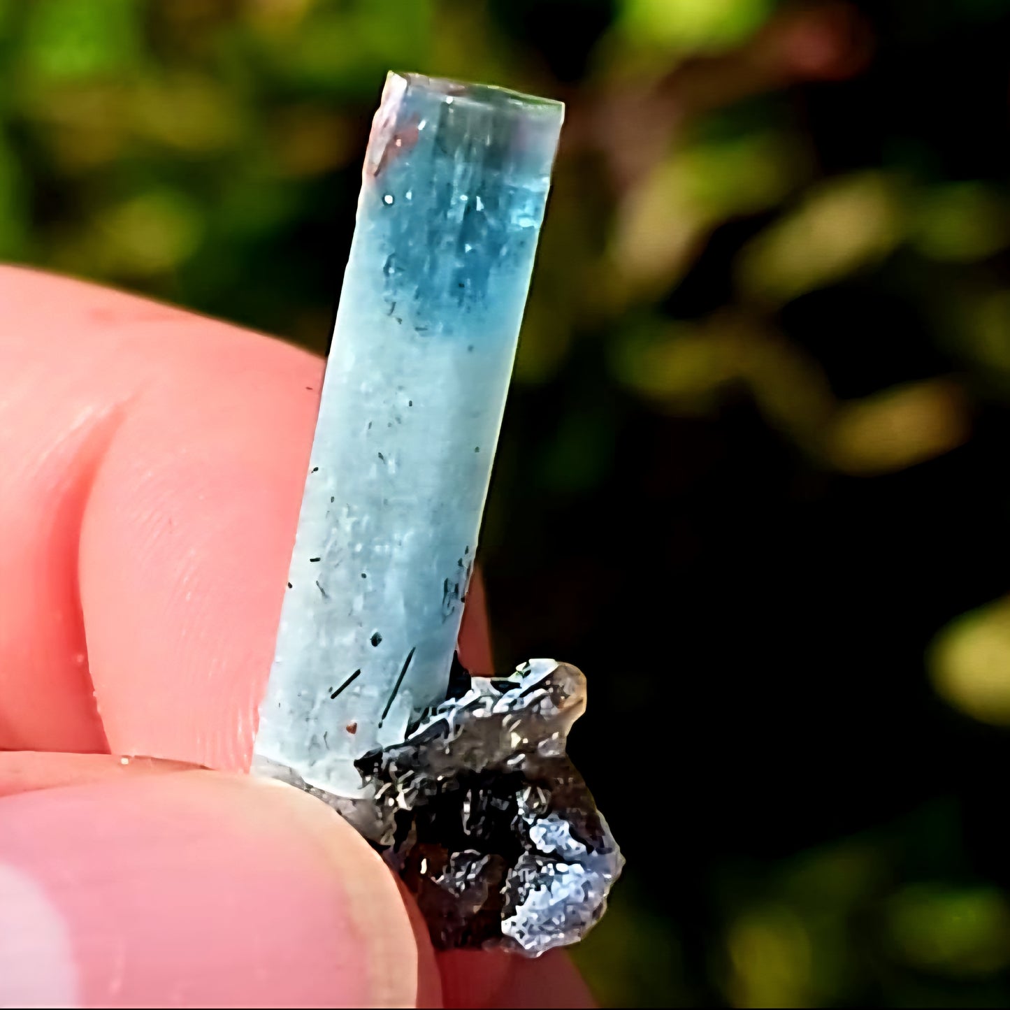 Aquamarine and Black Tourmaline (Schorl) From Erongo Namibia - 1-3g