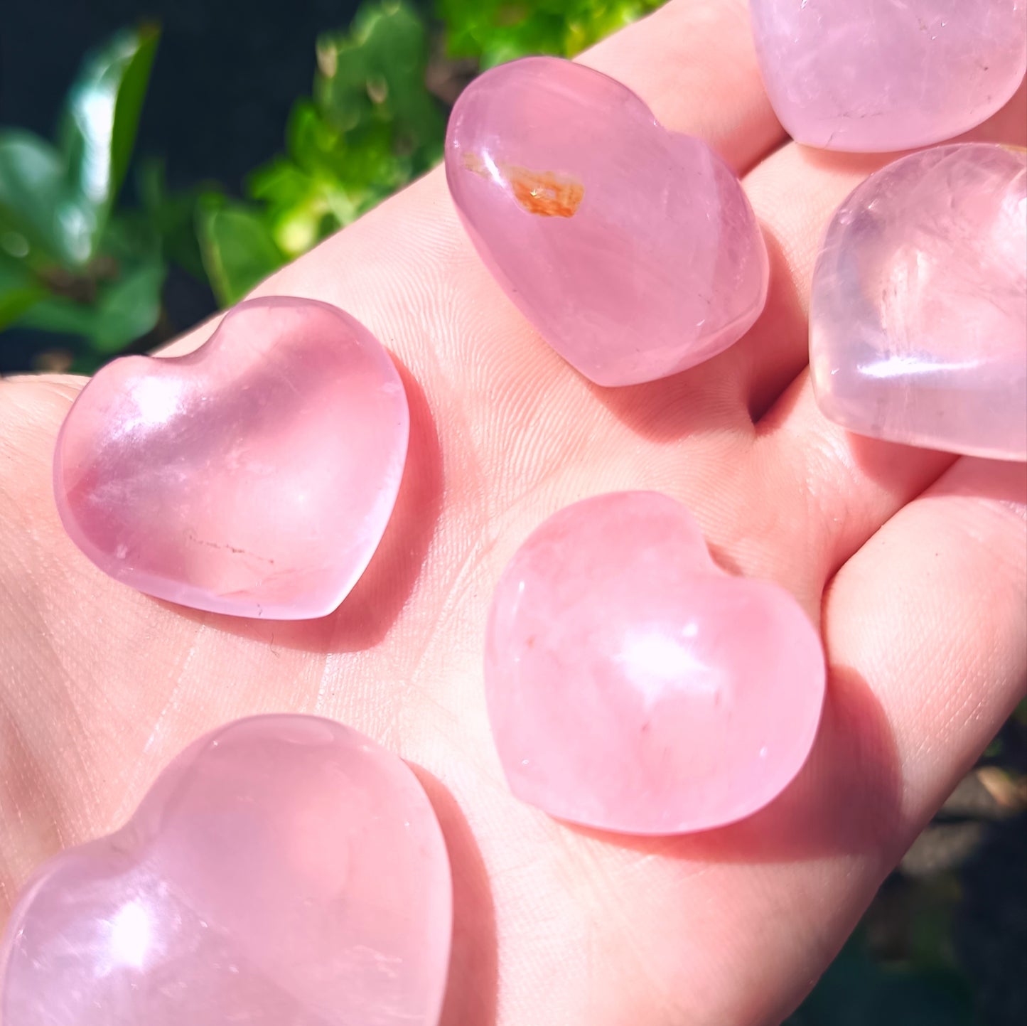 Gemmy Rose Quartz Hearts