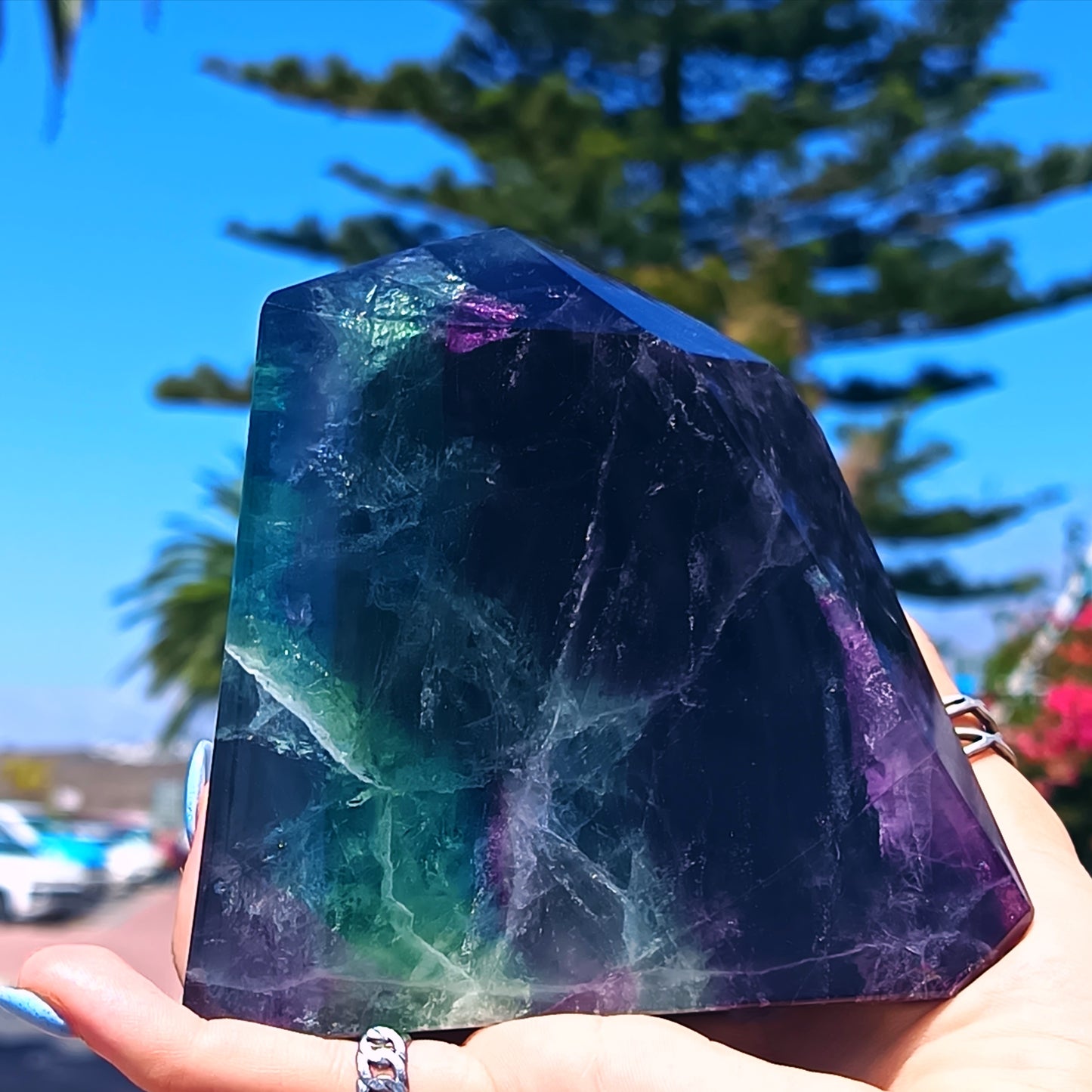 Rainbow Fluorite tower