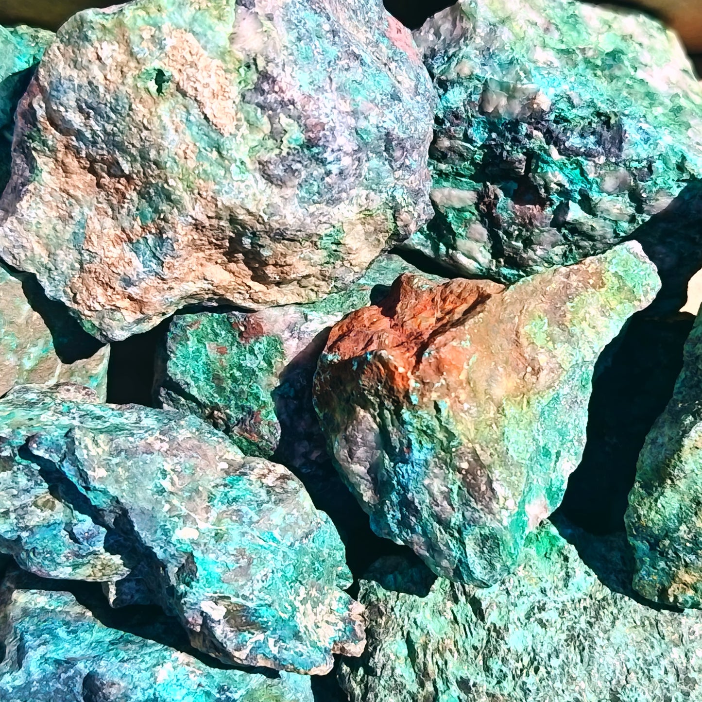Chrysocolla Shactukite With Malachite And Azurite