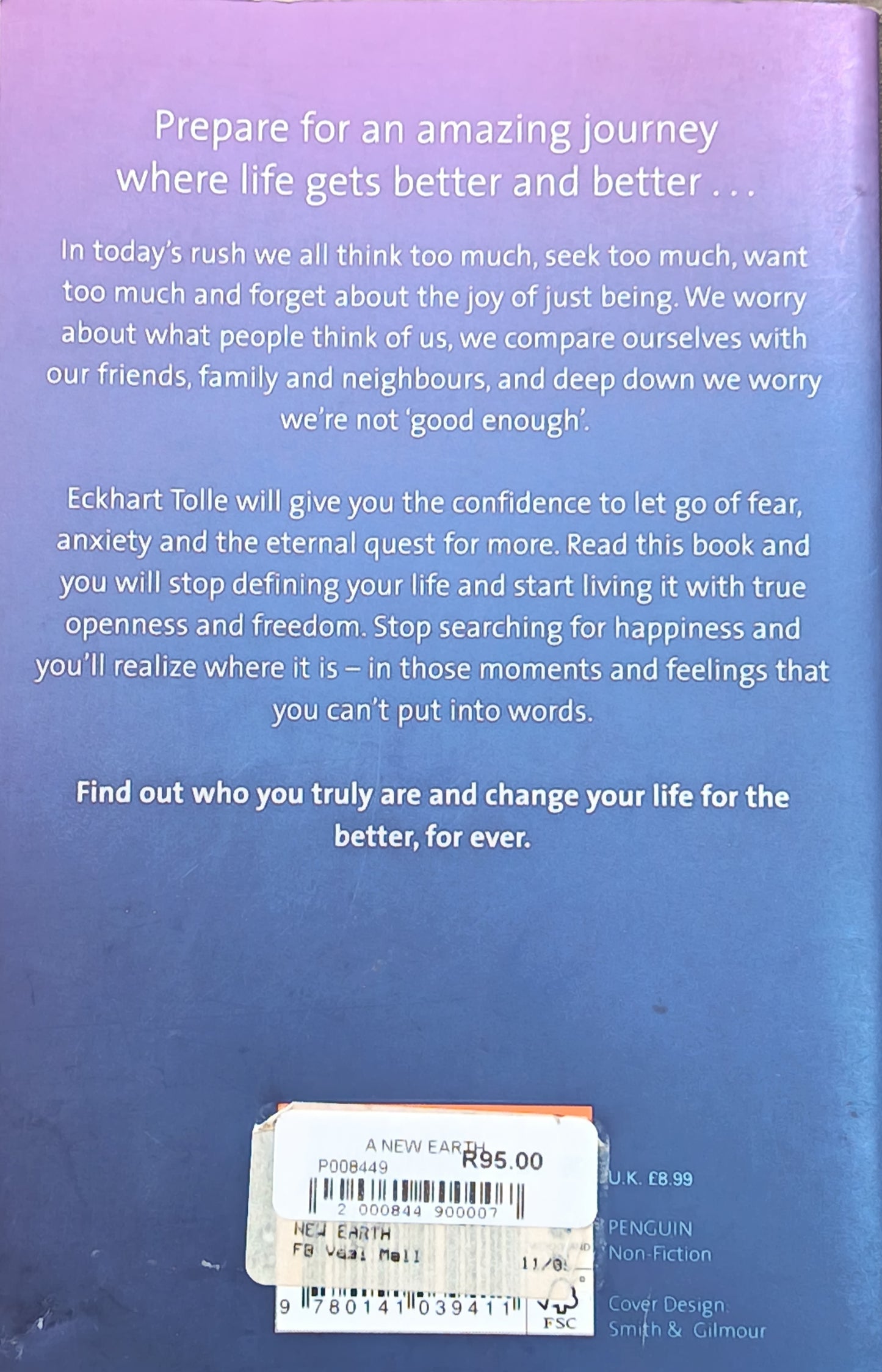 A New Earth By: Eckhart Tolle