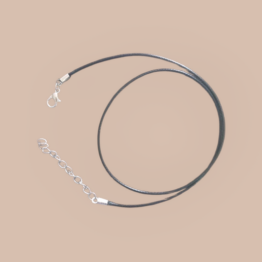 BLACK WAX CORD WITH CLASP