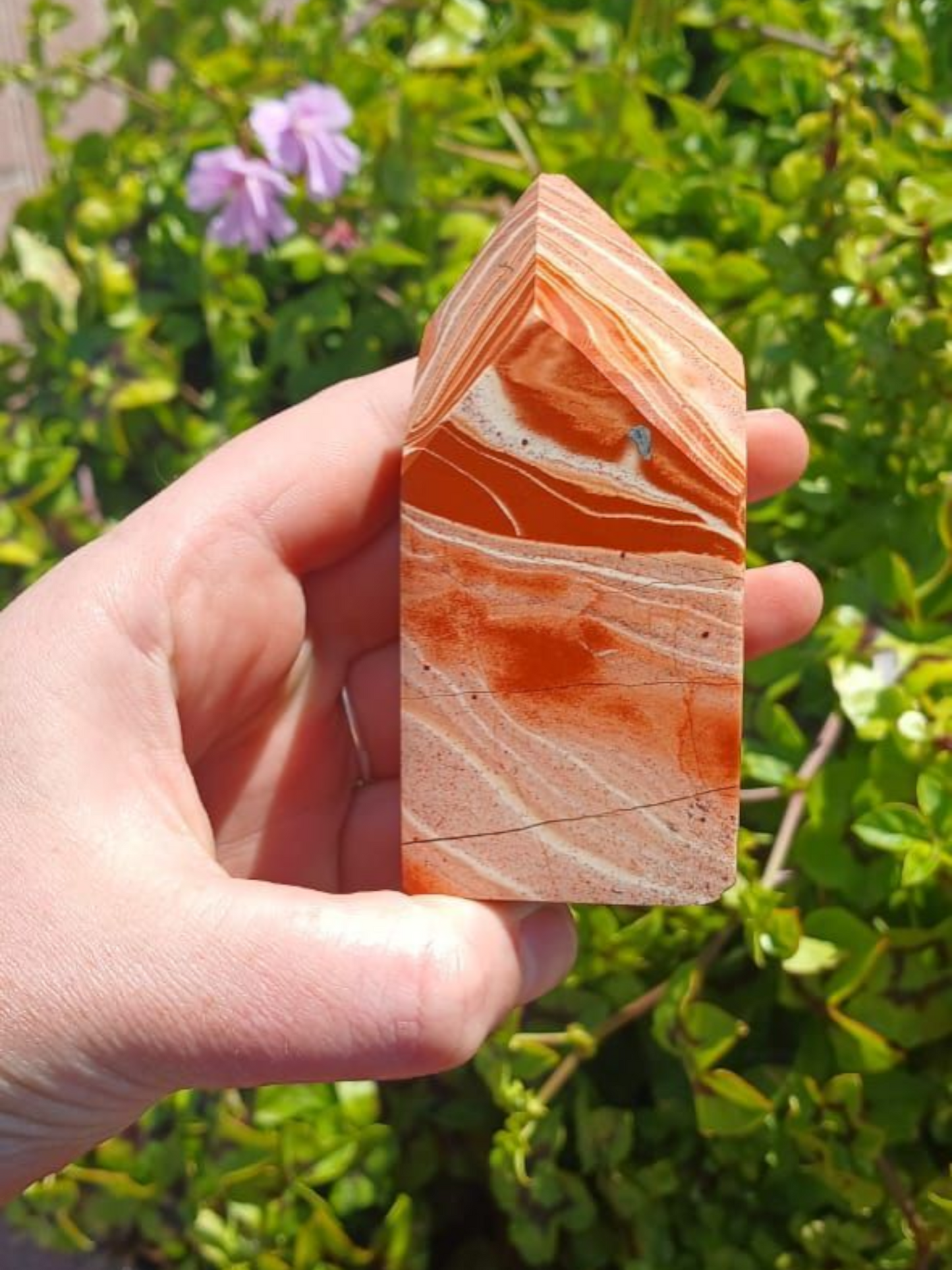 FLOWER JASPER POLISHED PRISM