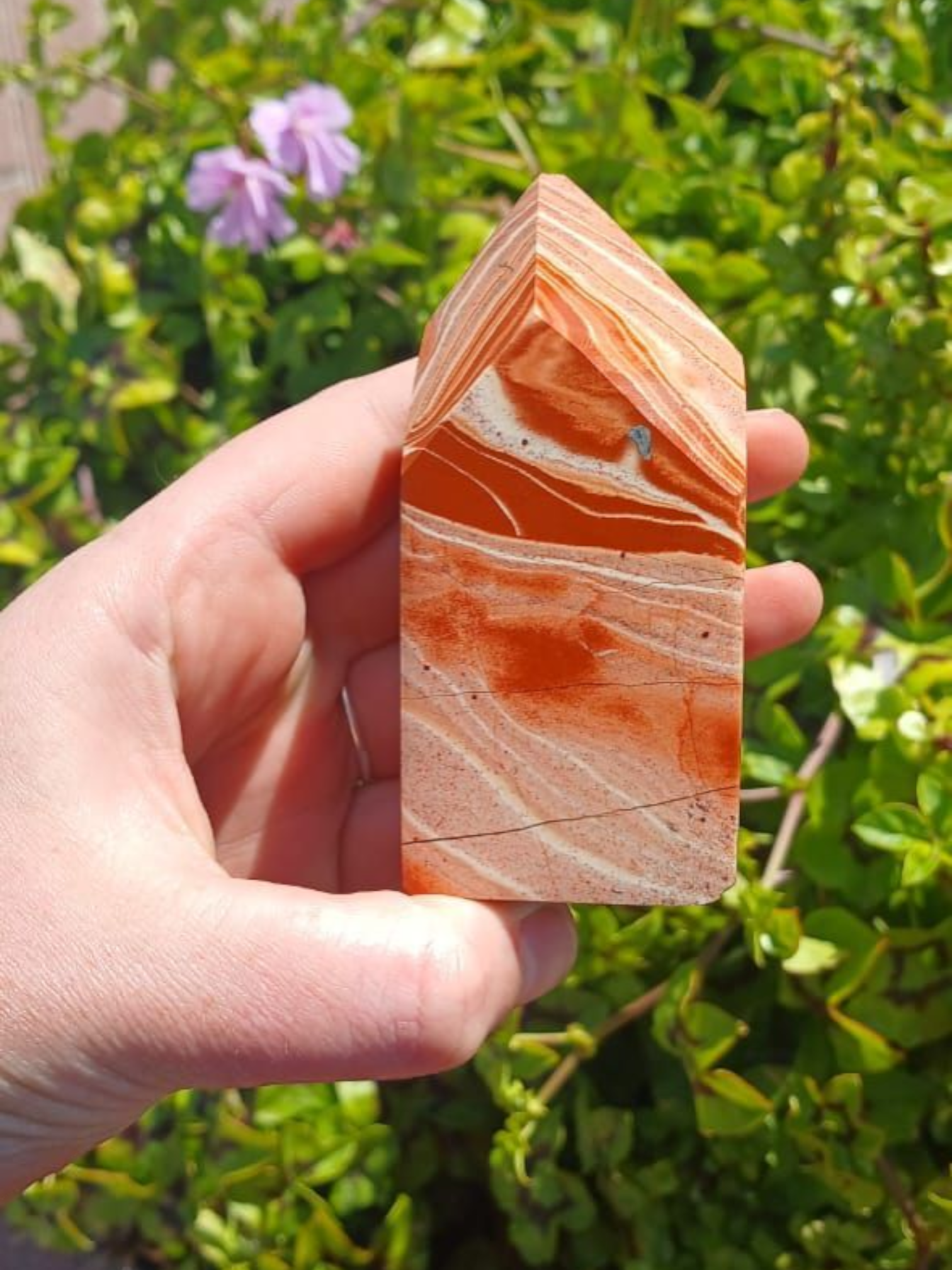 FLOWER JASPER POLISHED PRISM
