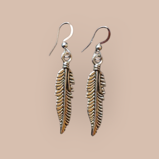 FEATHER CHARM EARRINGS