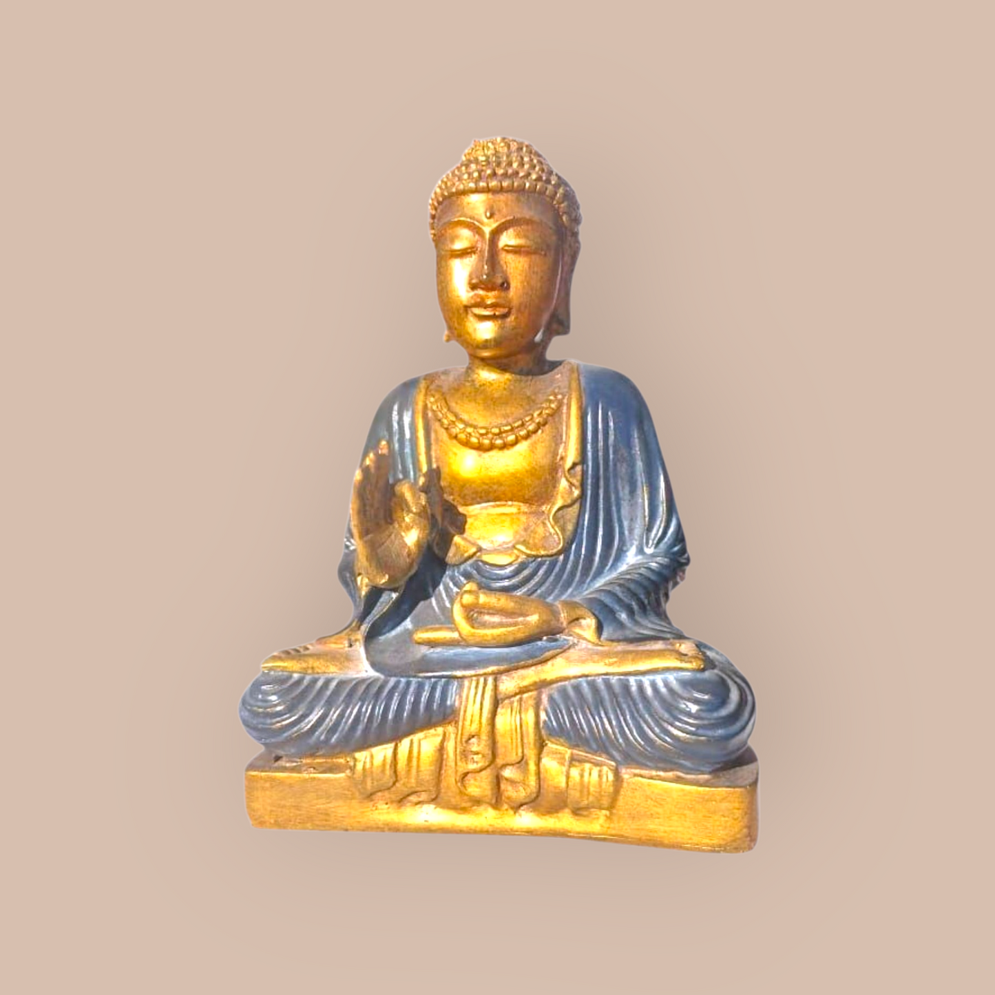 BUDDHA BLUE AND GOLD 20CM
