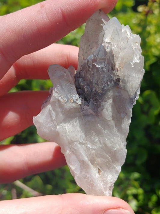 ELESTIAL HEMATITE  PHANTOM QUARTZ POINT