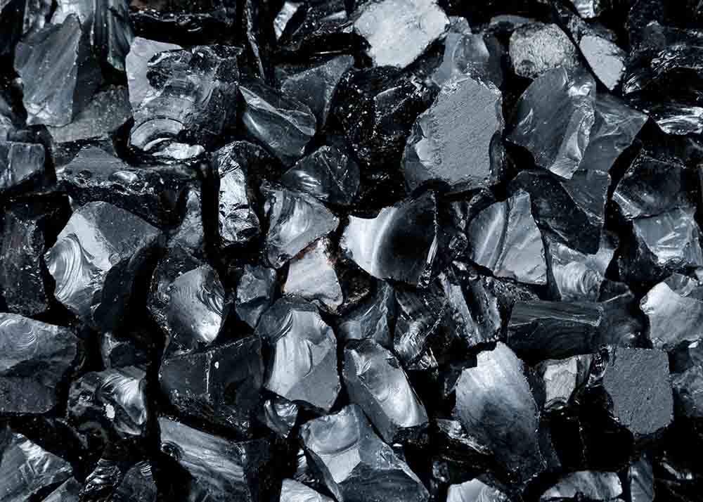 BLACK OBSIDIAN RAW CHARDS