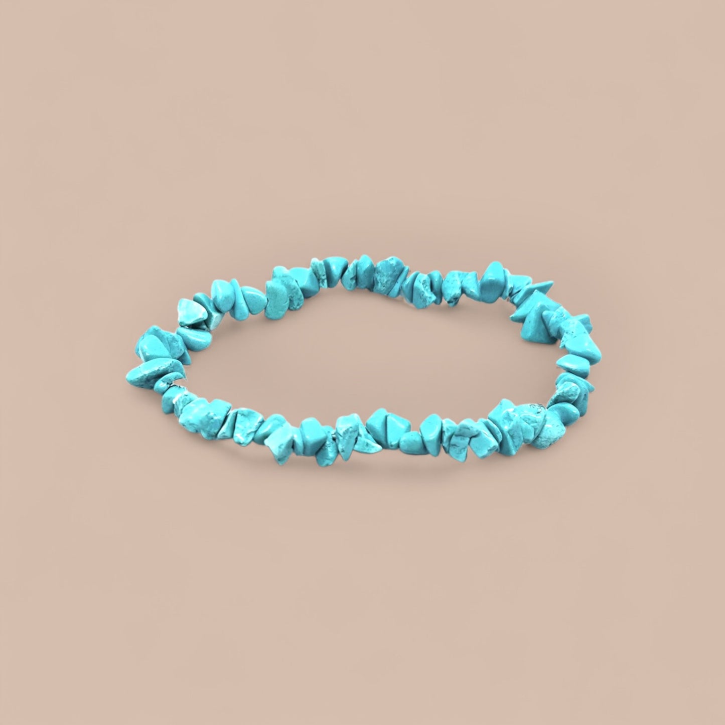 BRACELET IMITATION TURQUOISE HOWLITE CHIPS