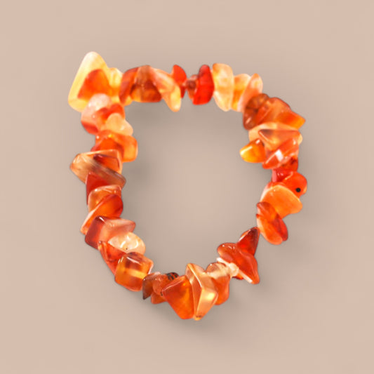 CARNELIAN CHIP BRACELET