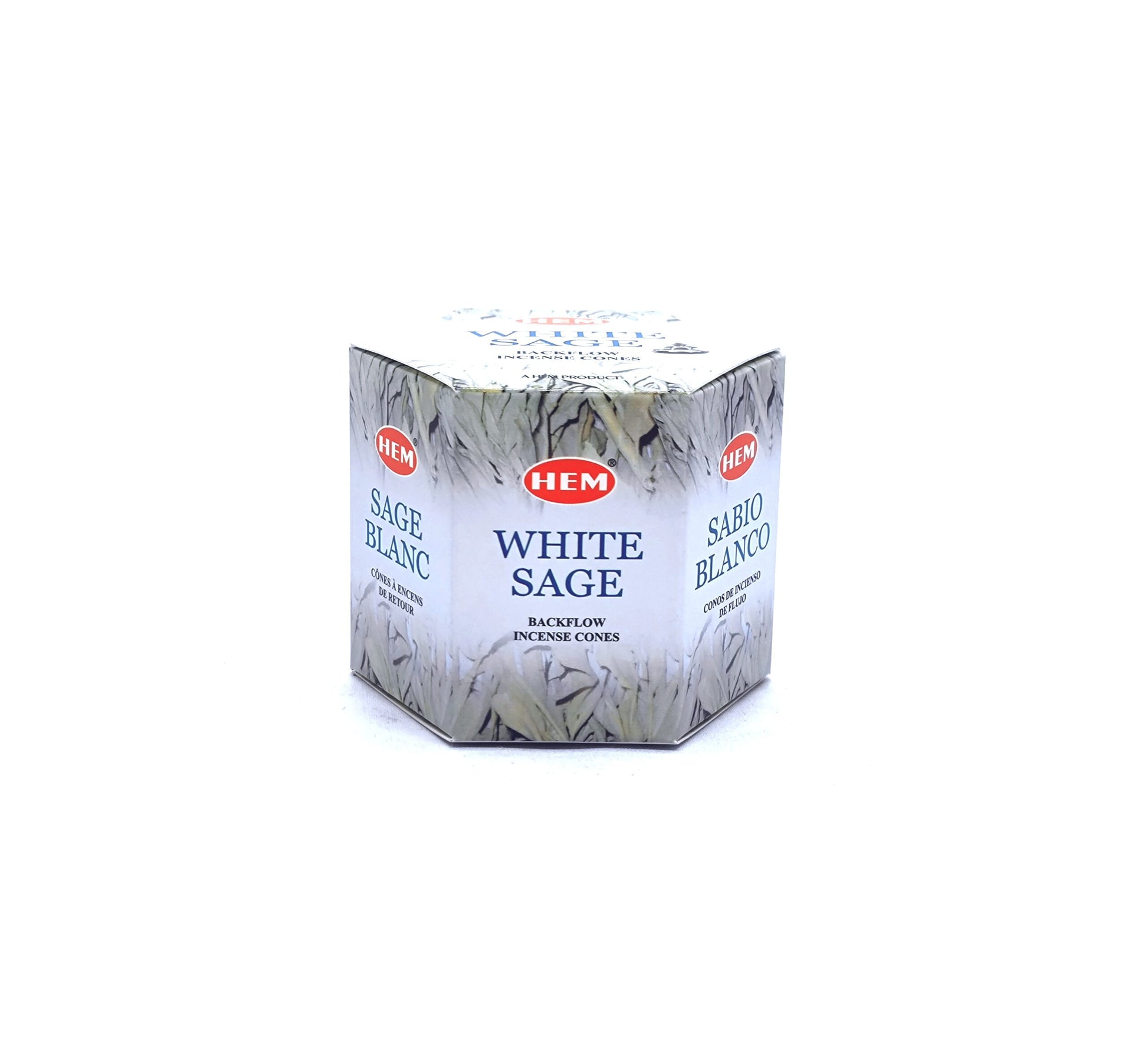 INCENSE CONES 40S BACKFLOW HEM WHITE SAGE