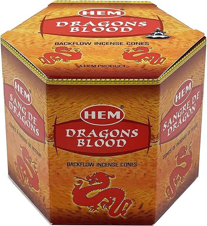 INCENSE CONES HEM DRAGONS BLOOD 40S BACKFLOW