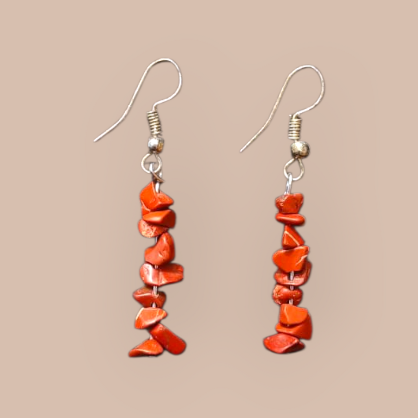 RED JASPER CHIP EARRINGS