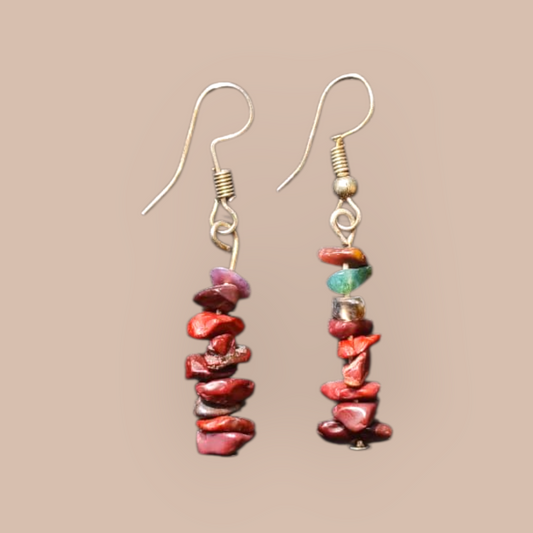 MOOKAITE CHIP EARRINGS