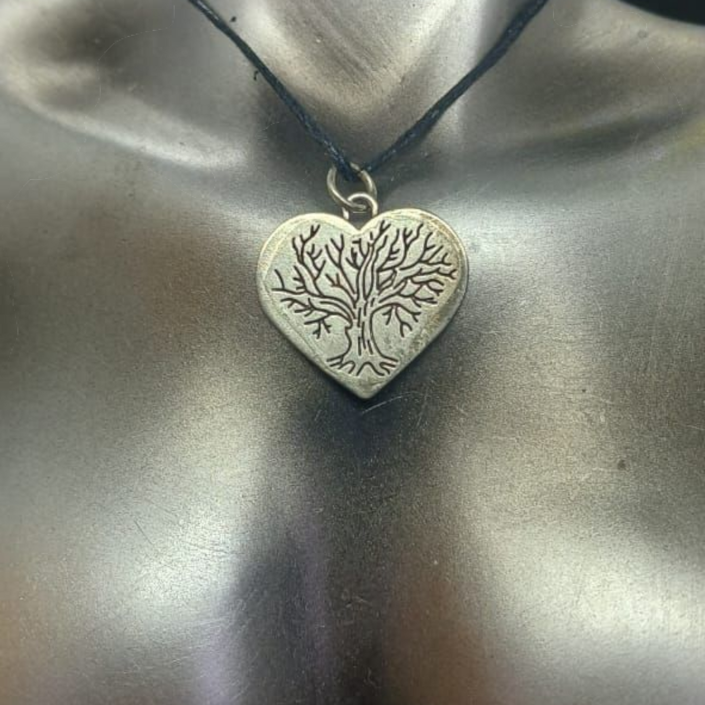 TREE OF LIFE HEART CHARM NECKLACE