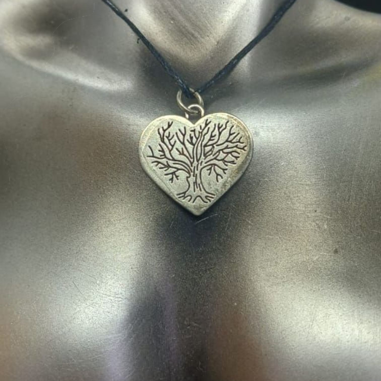 TREE OF LIFE HEART CHARM NECKLACE