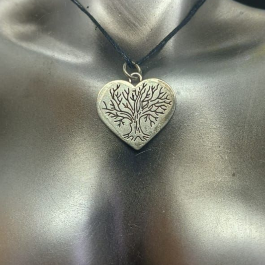 TREE OF LIFE HEART CHARM NECKLACE