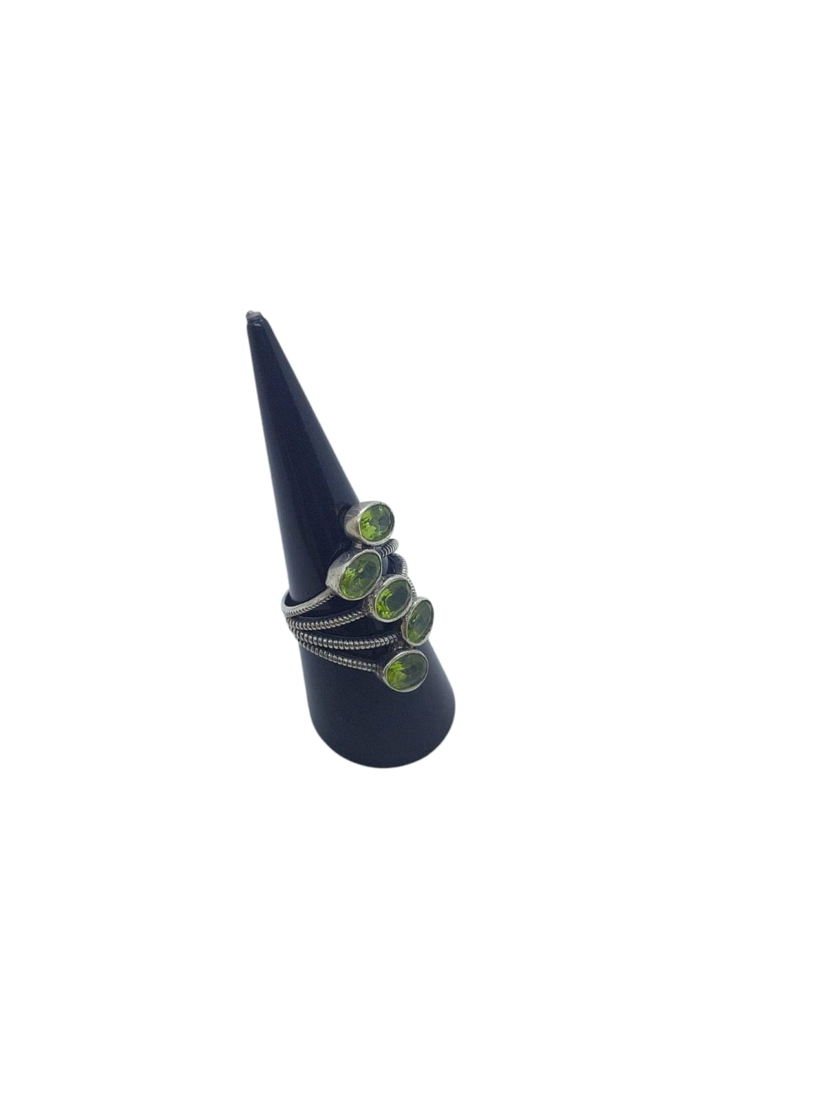 STERLING SILVER PERIDOT RING