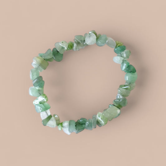 GREEN AVENTURINE CHIP BRACELET