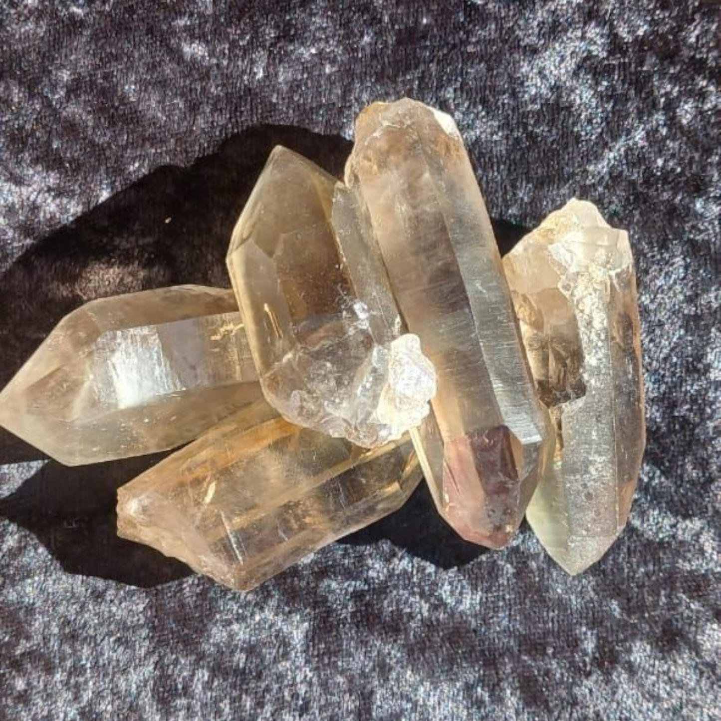 SMOKEY QUARTZ POINTS WITH WINDOW TERMINATIONS