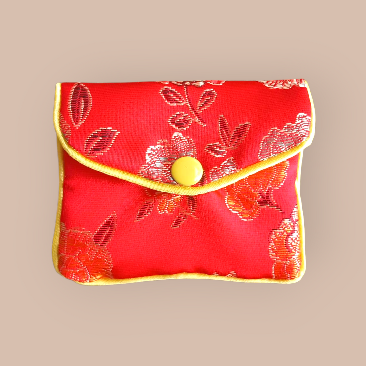 RED SATIN JEWELLERY POUCH