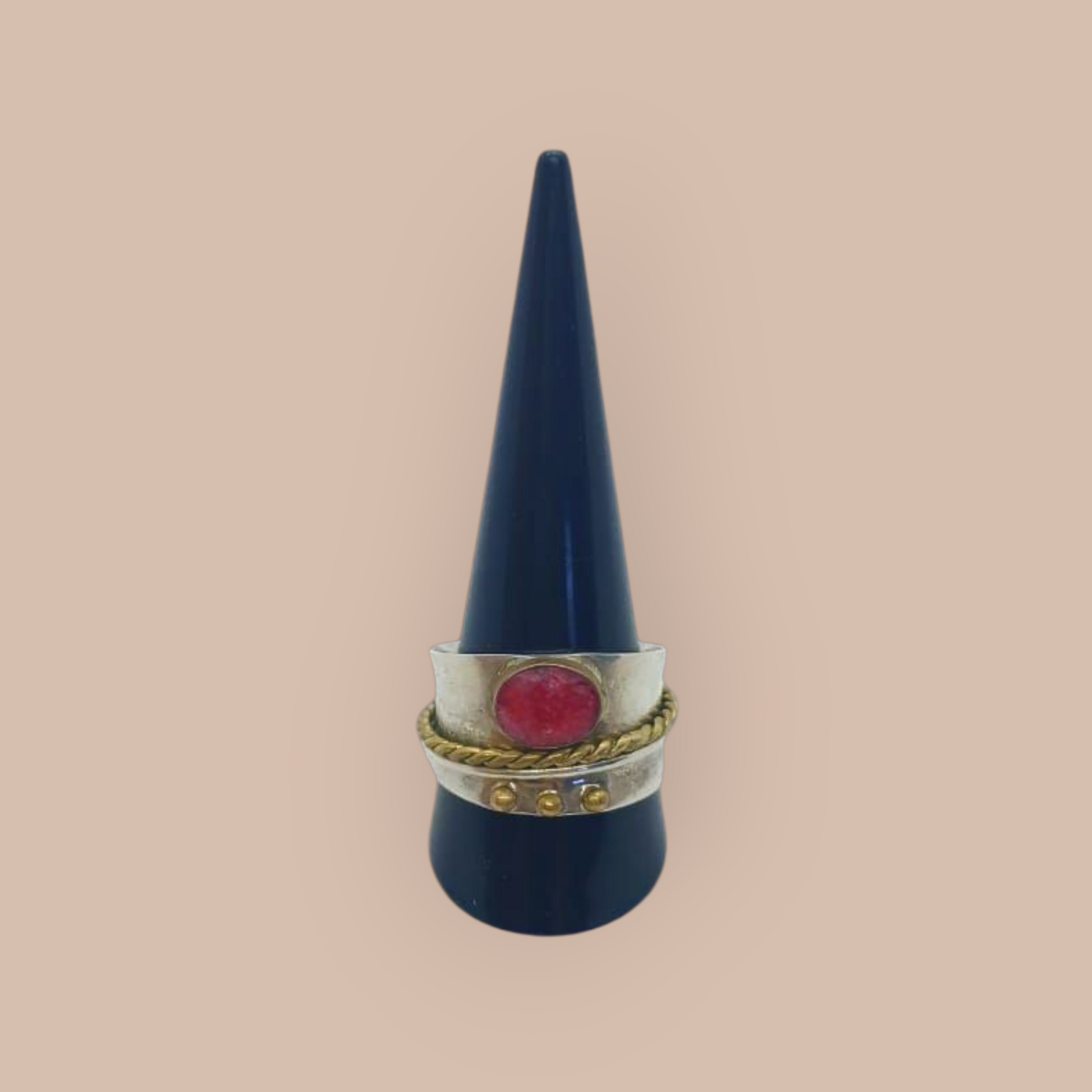 STERLING SILVER RUBY RING