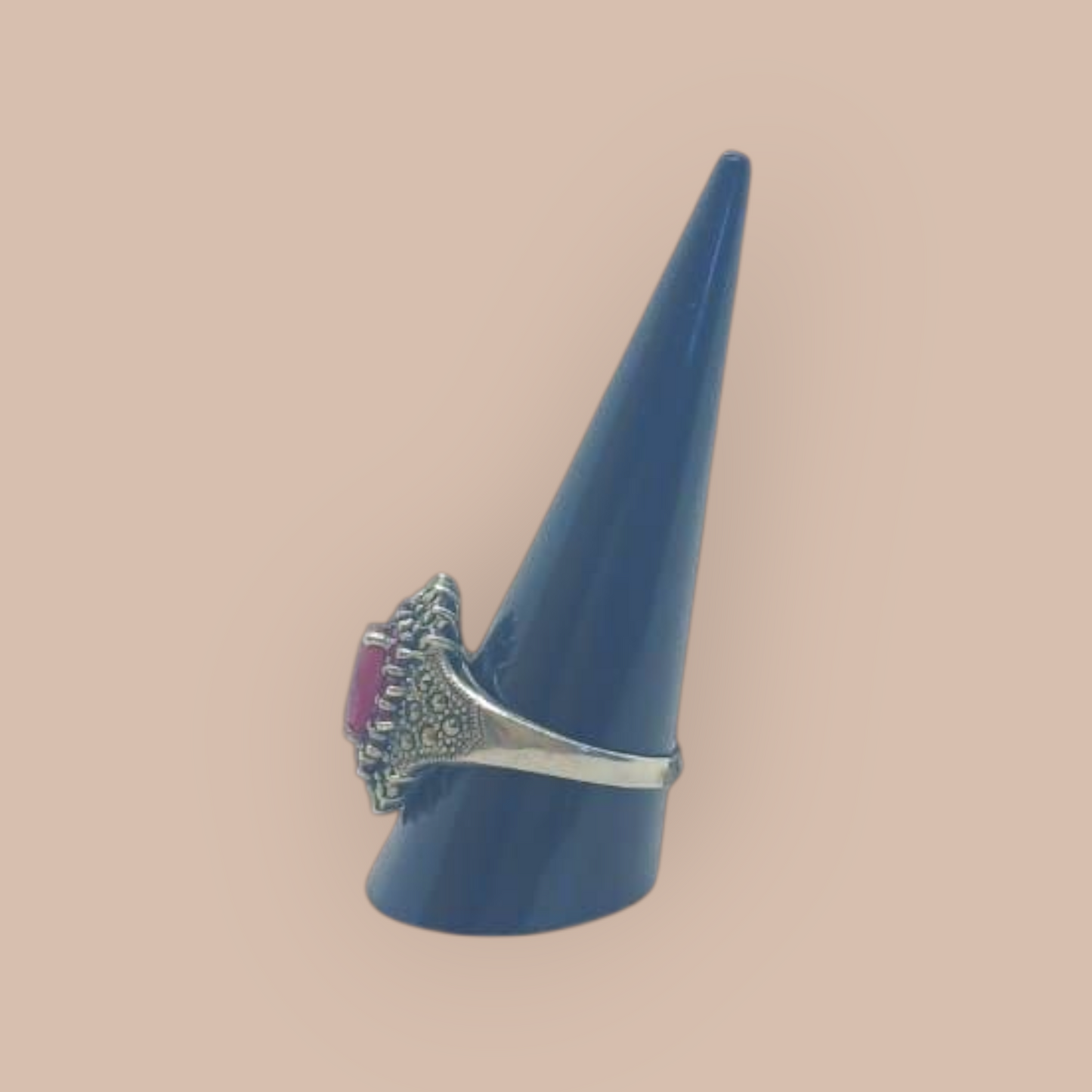 STERLING SILVER RUBY RING