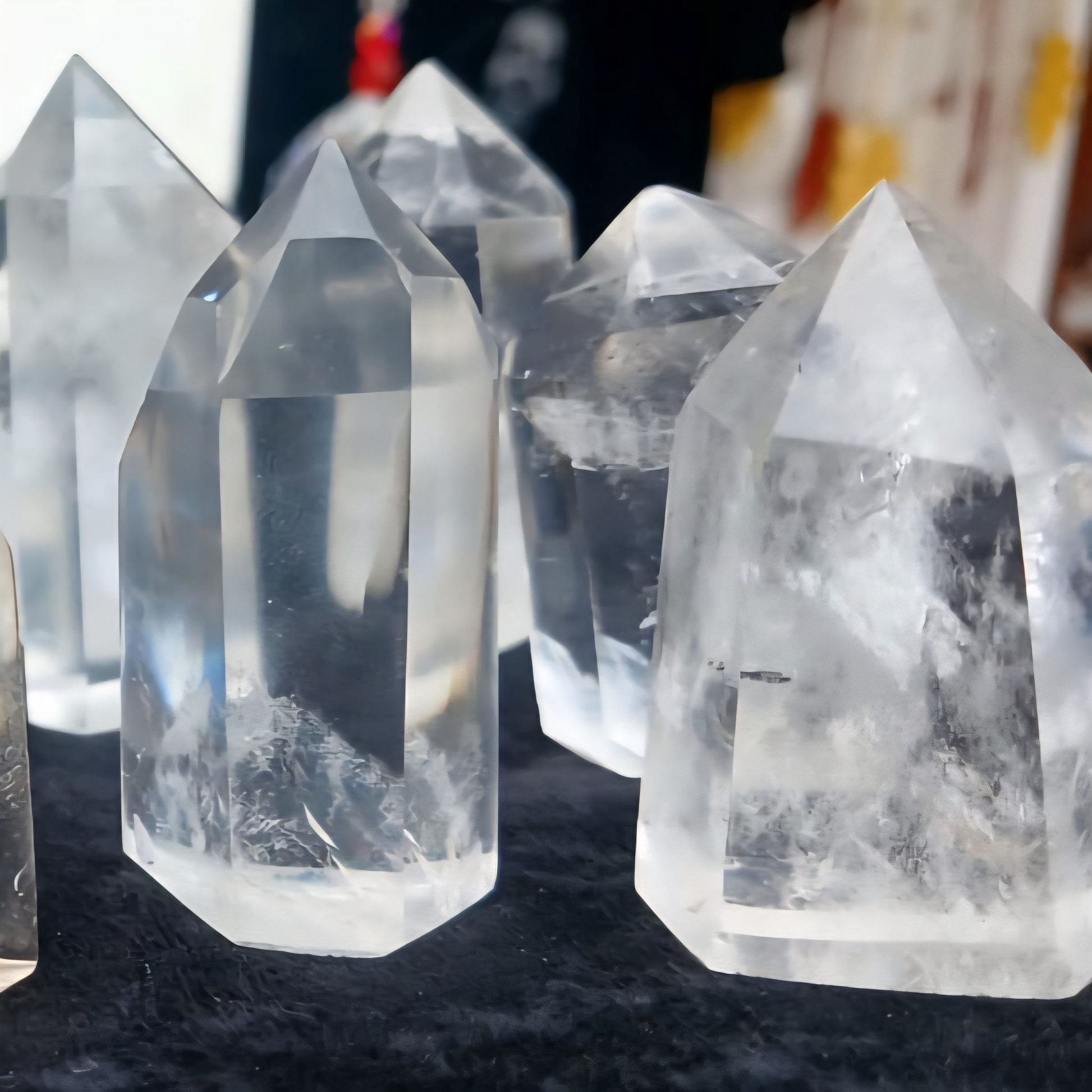 POLISHED CLEAR QUARTZ POINTS 4 - 5CM