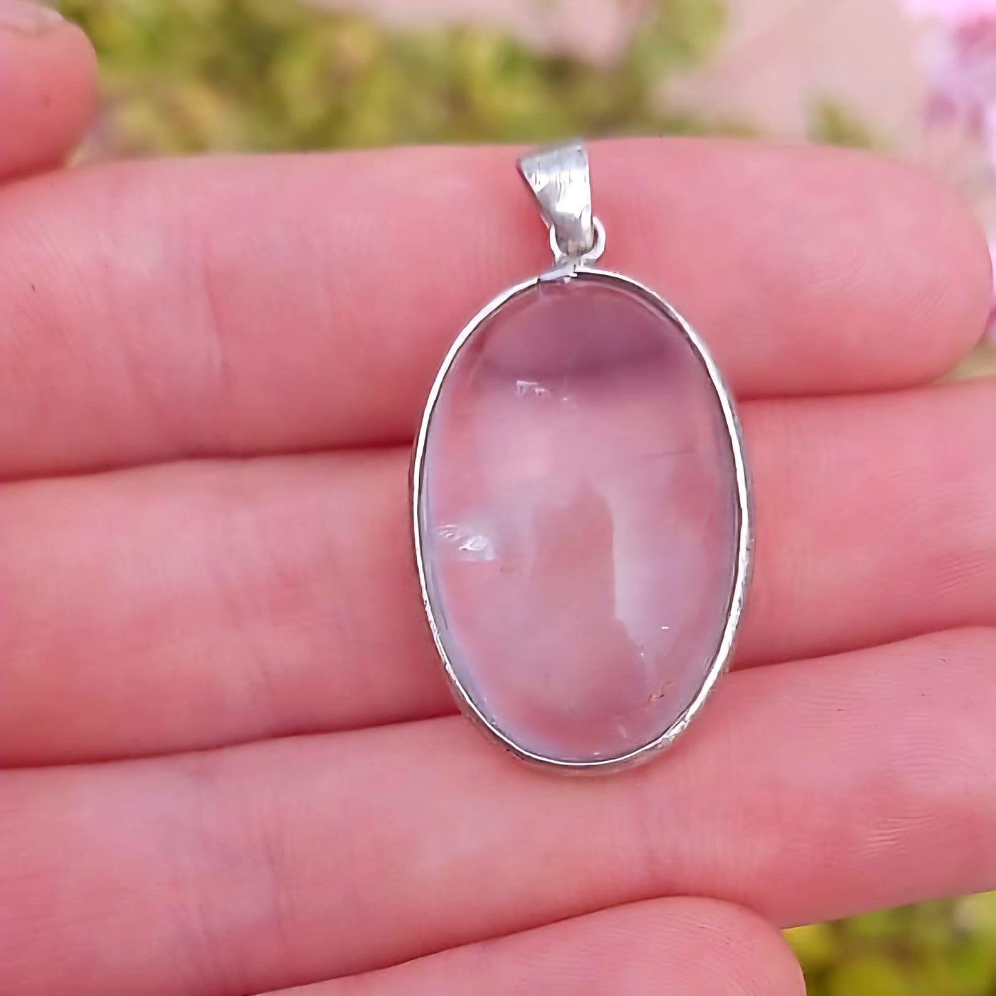 Clear Quartz Sterling Silver Pendant