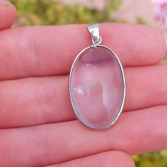 Clear Quartz Sterling Silver Pendant