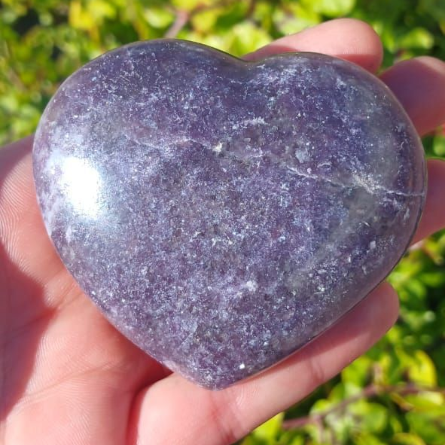 LEPIDOLIITE WITH RUBELITE HEART