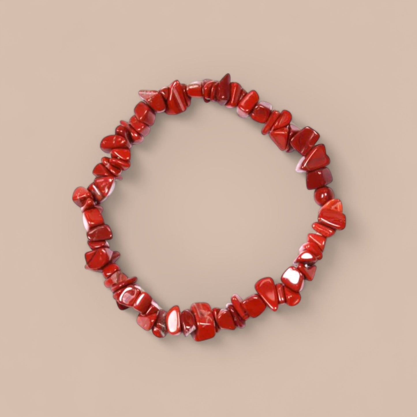 BRACELET RED JASPER CHIPS