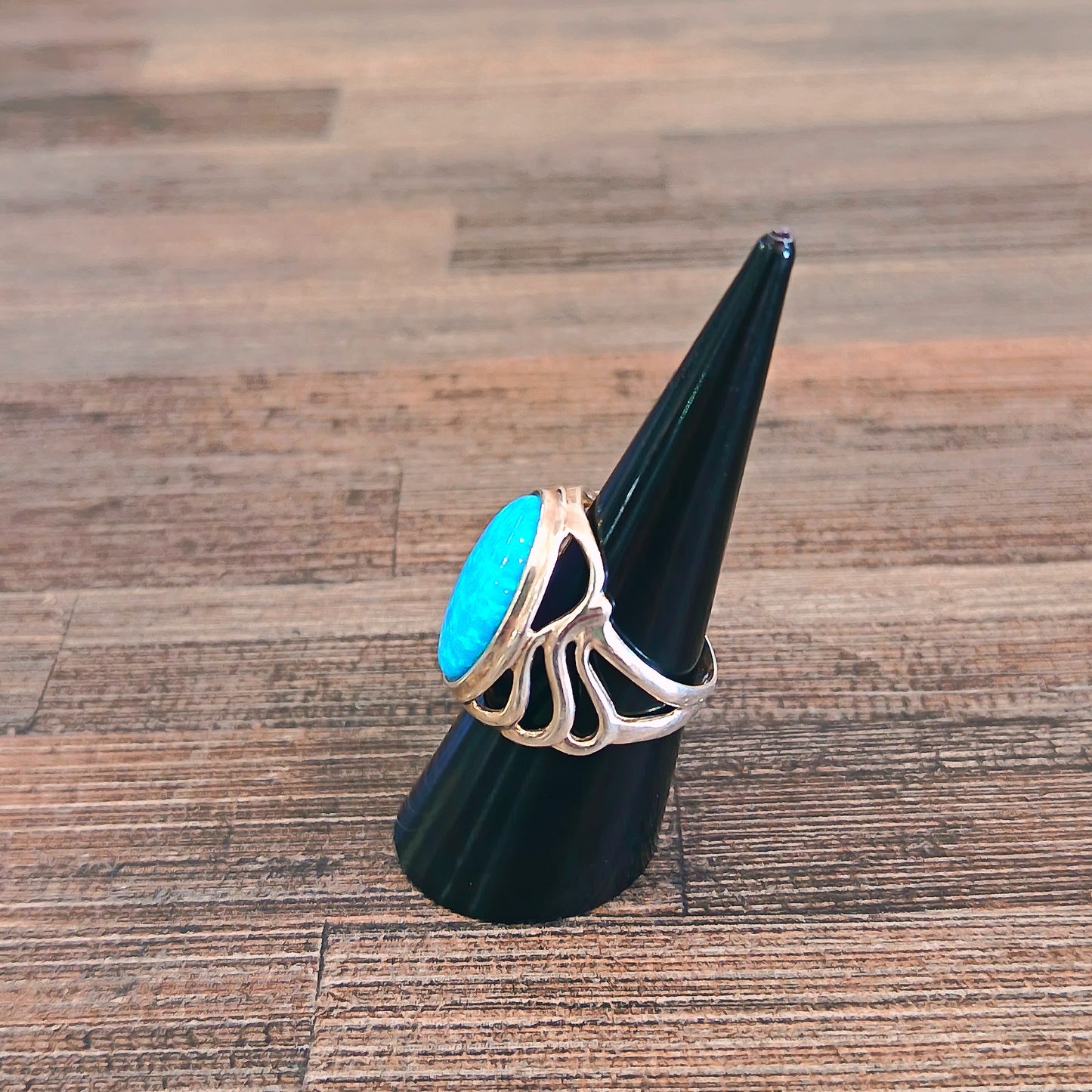 Sterling Silver Opal Ring Size 7