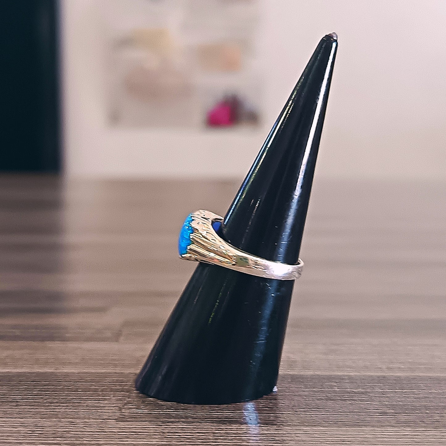 Sterling Silver Opal Ring Size 6