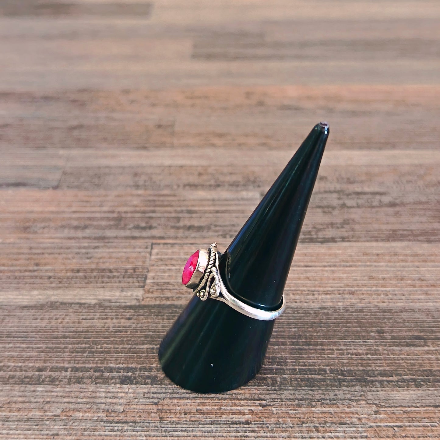 Sterling Silver Ruby Ring