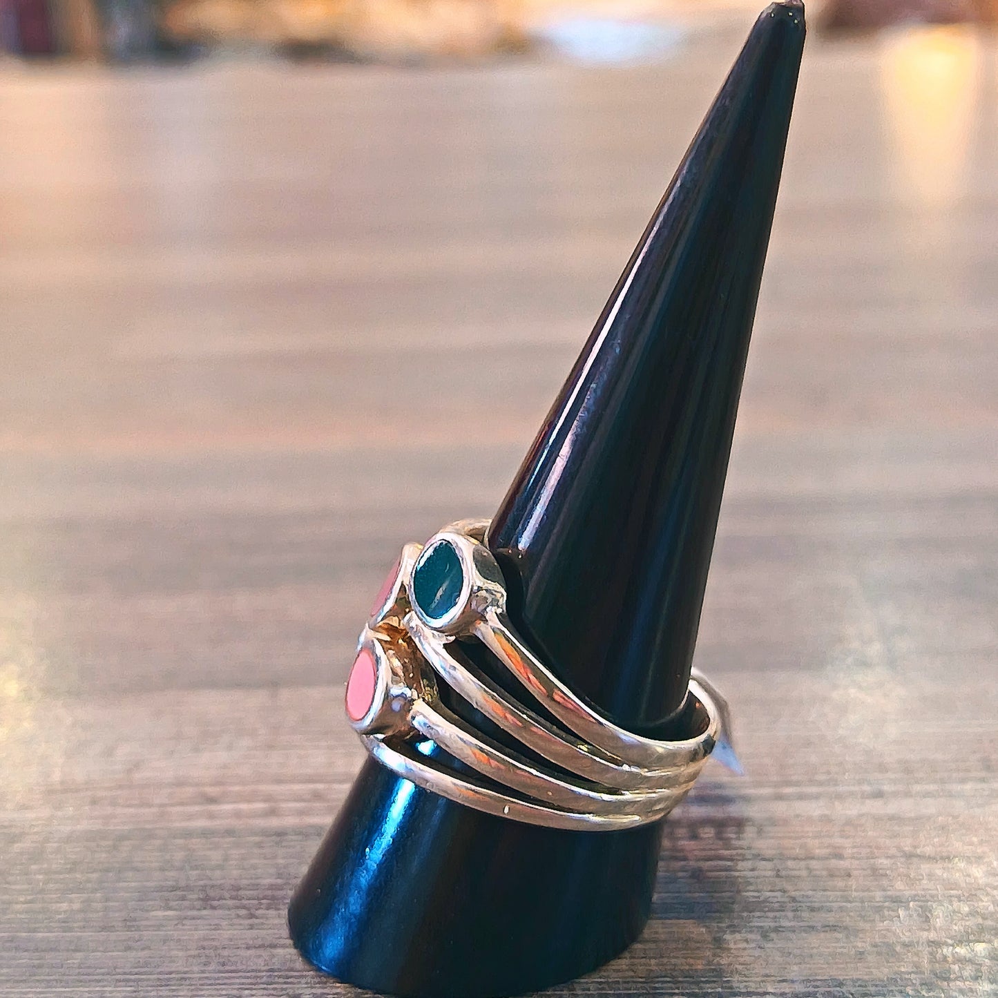 Sterling Silver Multi Colour Ring Size 10