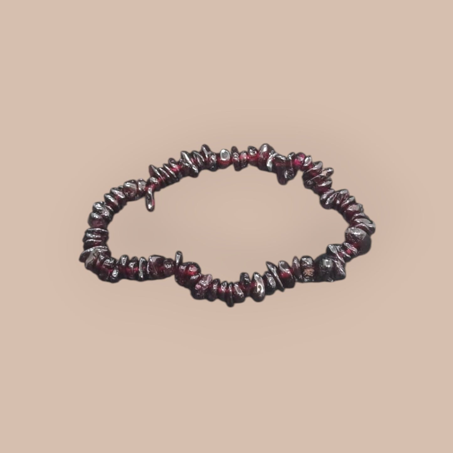 RED GARNET CHIP BRACELET