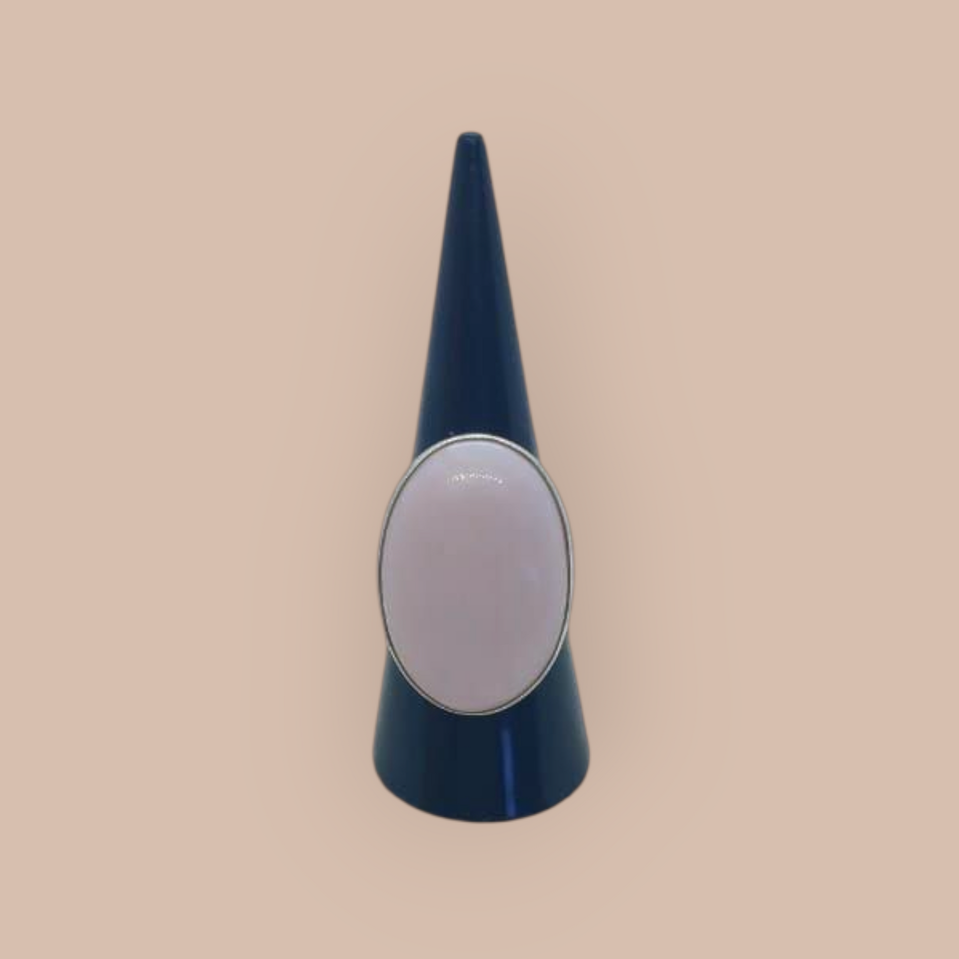 STERLING SILVER PINK OPAL RING