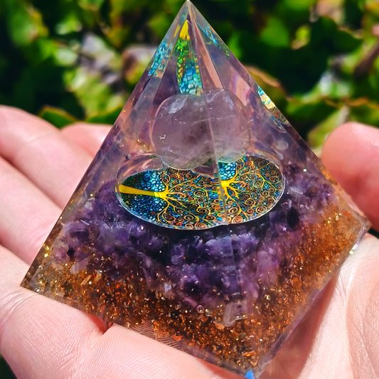 Amethyst Orgonite Pyramid