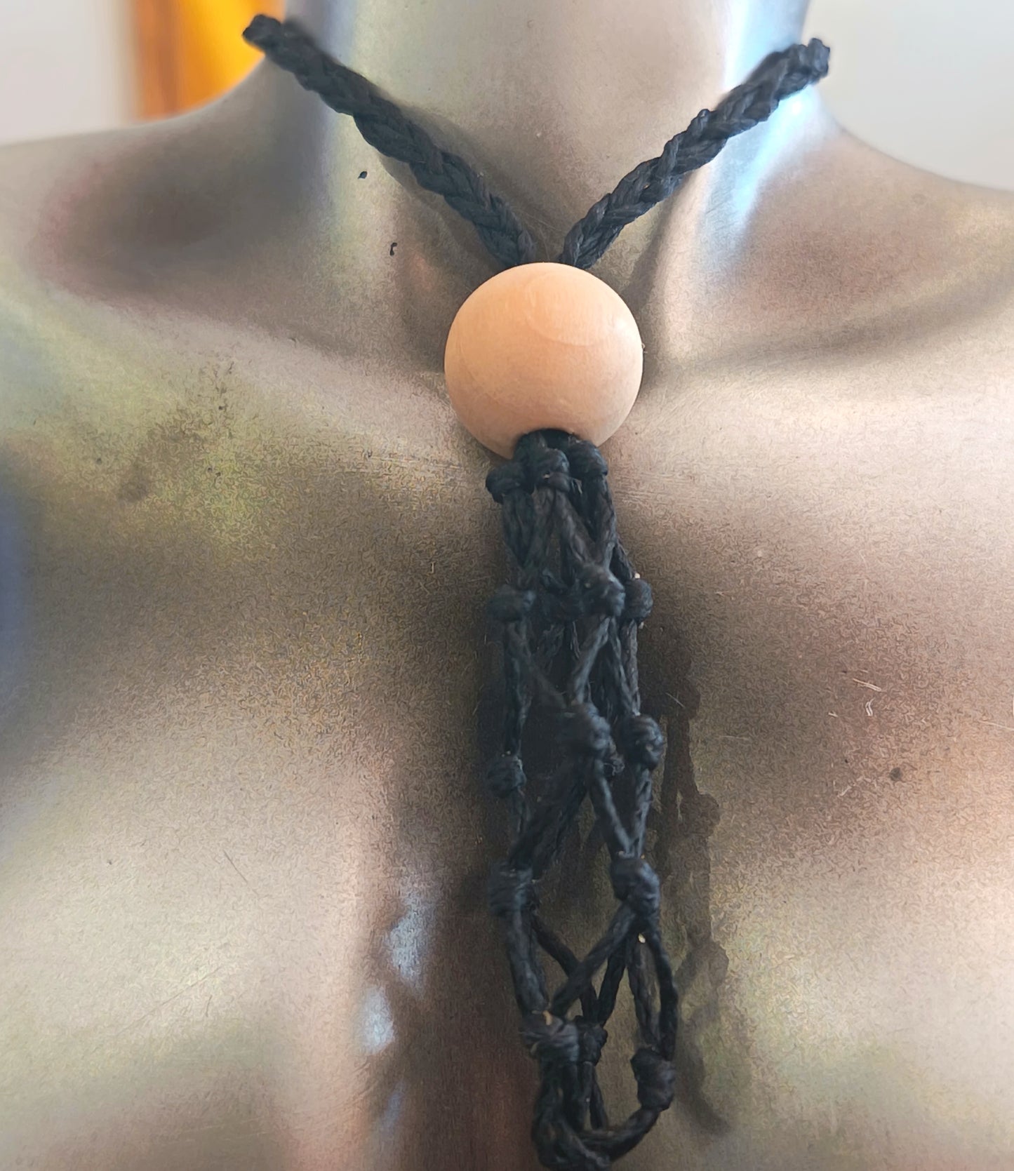 Macrame Crystal Net Necklace