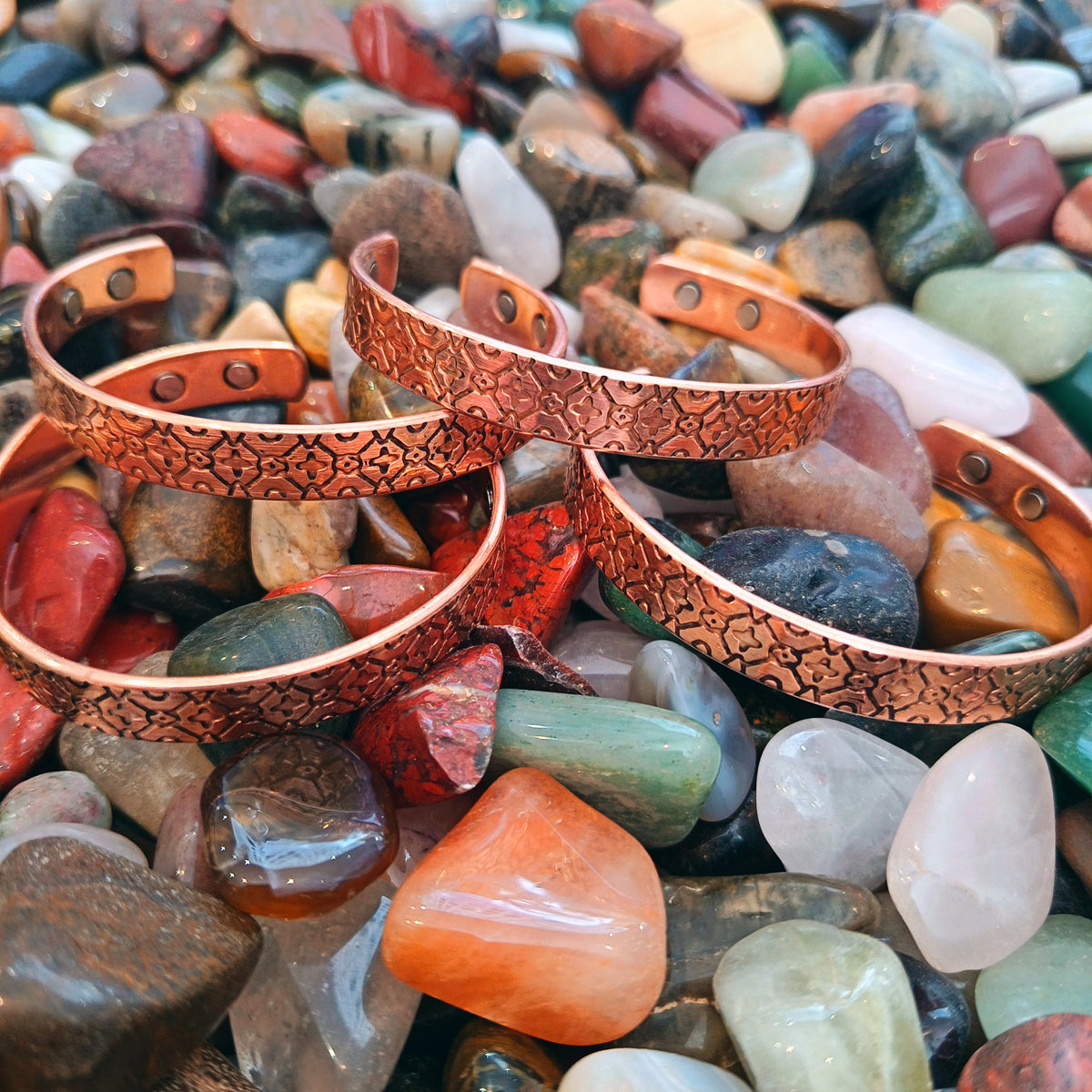 Adjustable Copper Bangles With Magnets