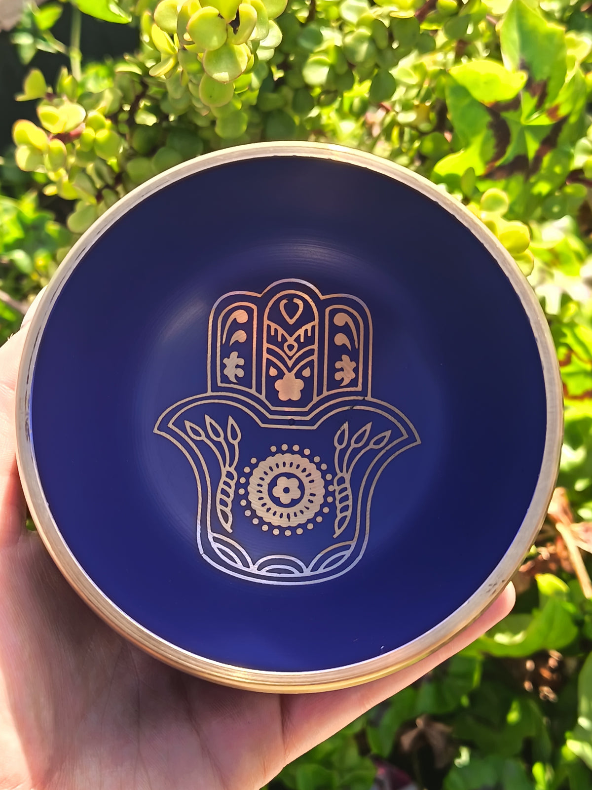 Singing Bowl Brass & Blue 11cm