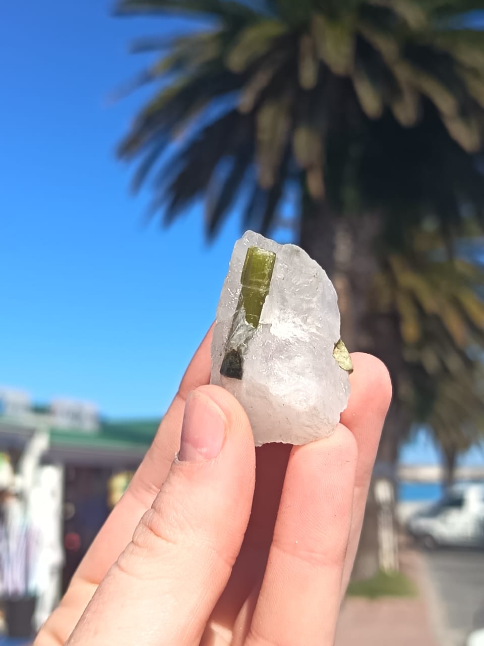 Green Tourmaline Quartz From Erongo Namibia 34g