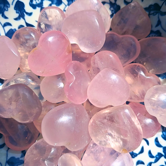 Gemmy Rose Quartz Hearts
