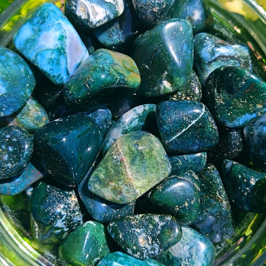 Moss Agate Tumble