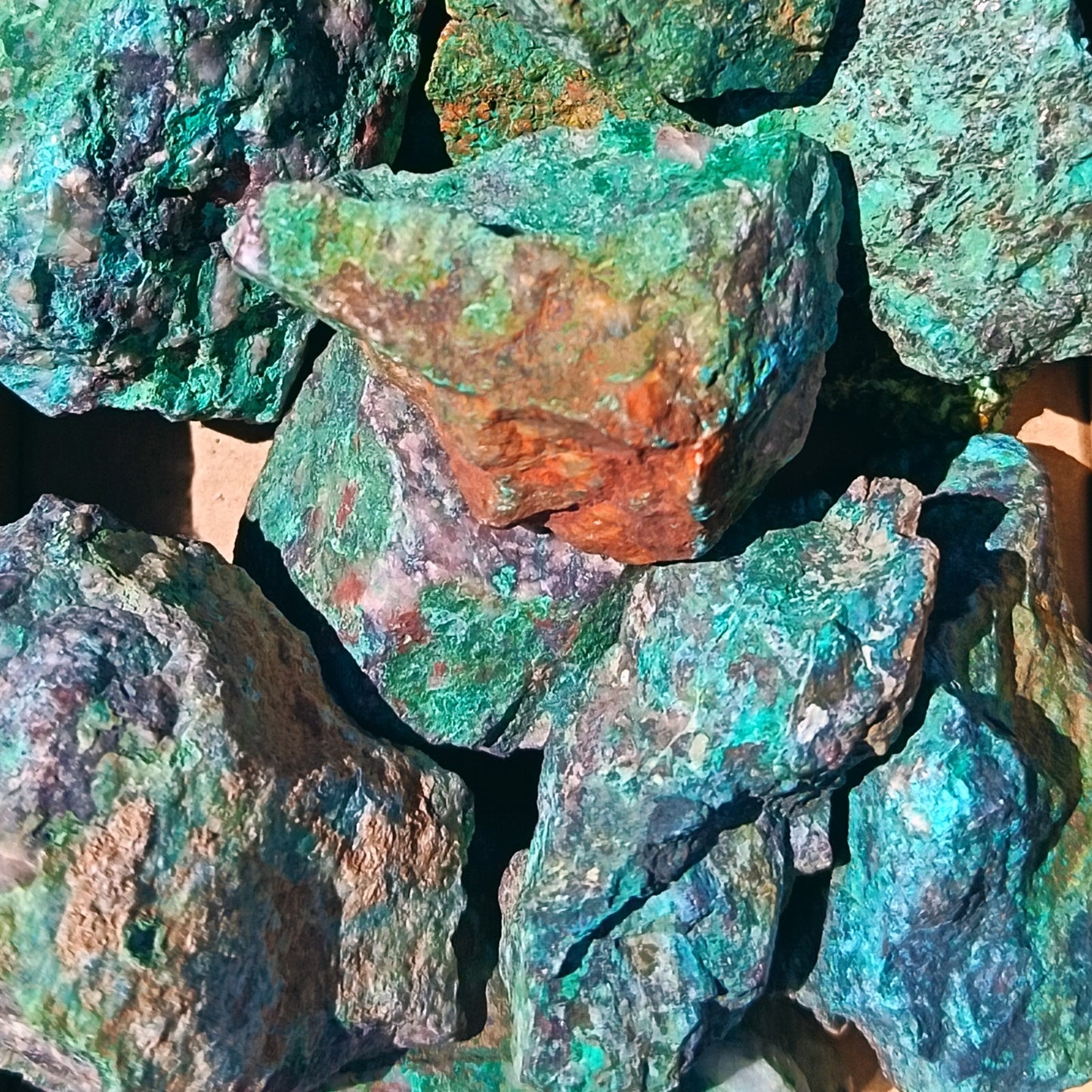 Chrysocolla Shactukite With Malachite And Azurite