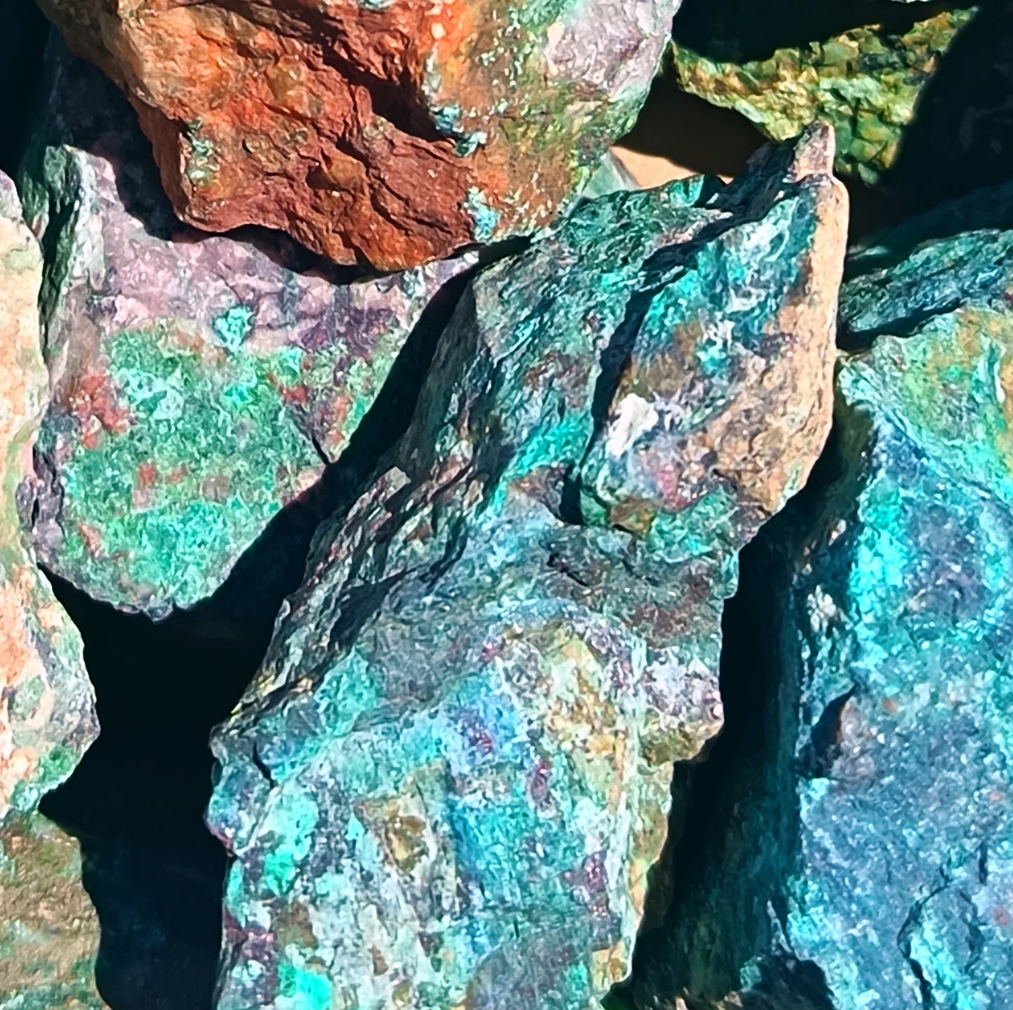 Chrysocolla Shactukite With Malachite And Azurite