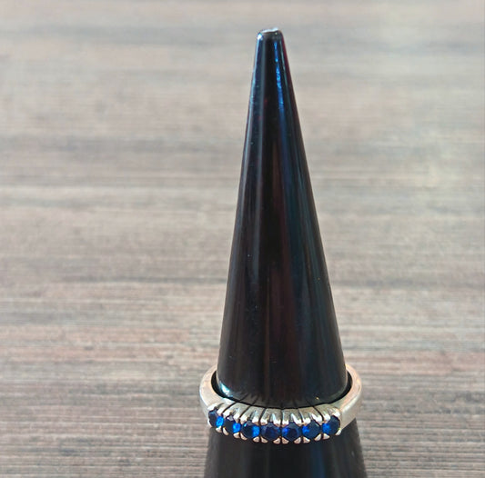 Sterling Silver Sapphire Ring