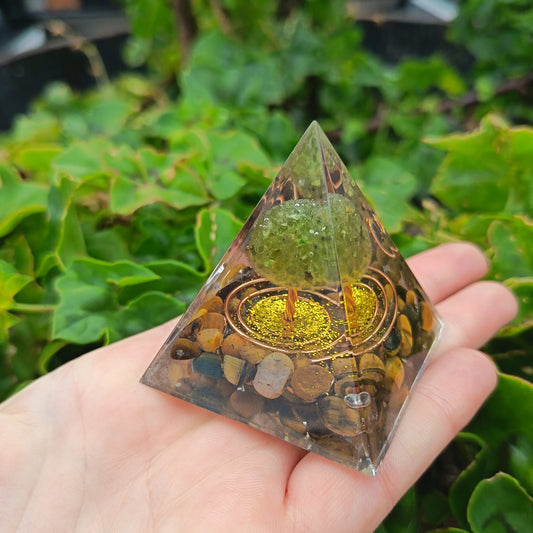 Tigers Eye Orgonite Pyramid