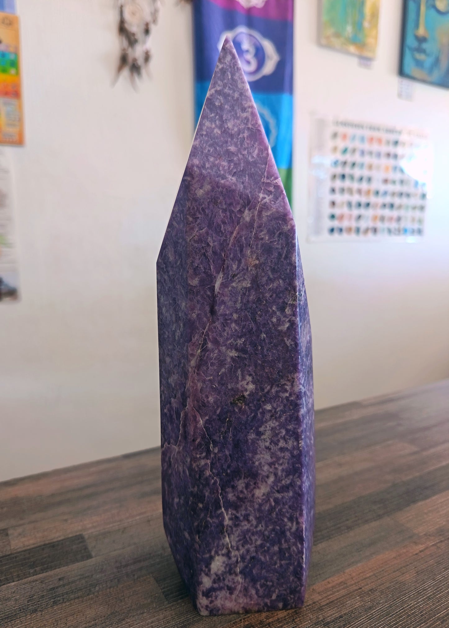 Large Lepidolite Point